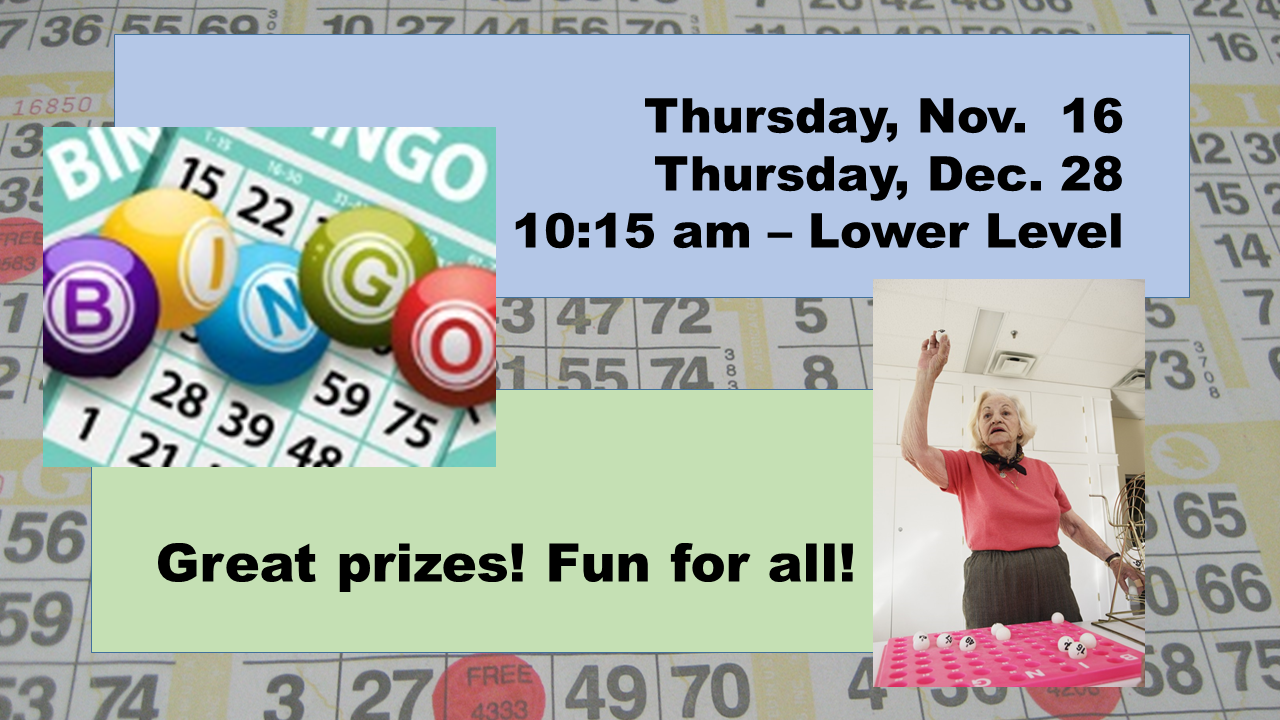 ADRD Bingo dates