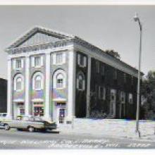 looking W at the library, 119 N Main St.